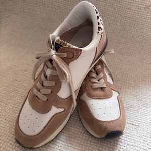 Vintage Havana Sneakers Gold Cheetah Cream & Brown, Sz 11